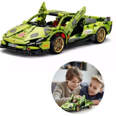 Imagem de Carro Lamborghini Blocos De Montar 455 Peças Hobby Presente Entrega Ág