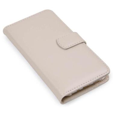Imagem de Capa carteira couro marfim para iphone 14 6.1 - CELLWAY
