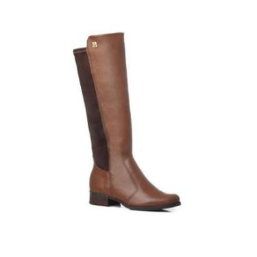 Imagem de Bota Feminina Pegada Montaria Cano Longo Couro Salto Baixo-Feminino