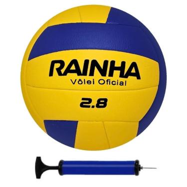 Imagem de BOLA VOLEI RAINHA OFICIAL 2.8 PARA TREINOS E JOGOS COM BOMBA DE AR-Unissex