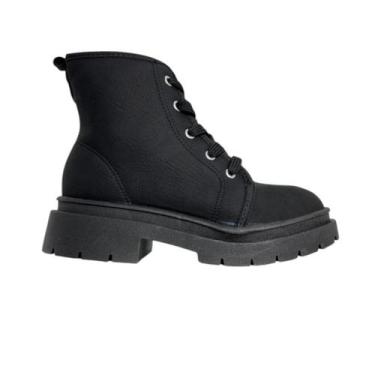 Imagem de Coturno Infantil Menina Bota Cano Curto Molekinha, Preto, 31