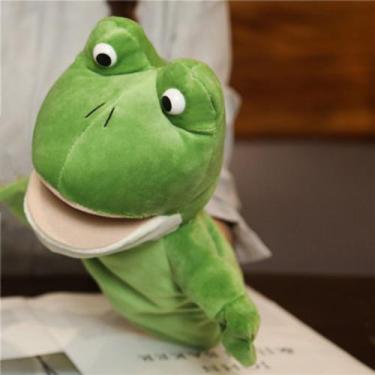 Imagem de Sapo Fantoche Pelúcia De Mão Teatro Infantil Animais 25cm - WB Pelucia