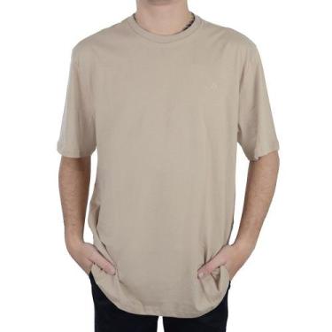 Imagem de Camiseta Masculina Freesurf MC Plus Size Logo Cáqui - 110411, G1, Marr