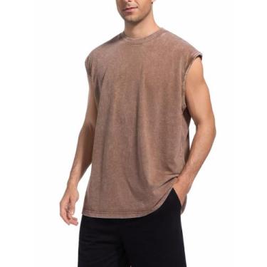 Imagem de Camisetas de treino para homens Bashkkuytrlsy, café sem mangas