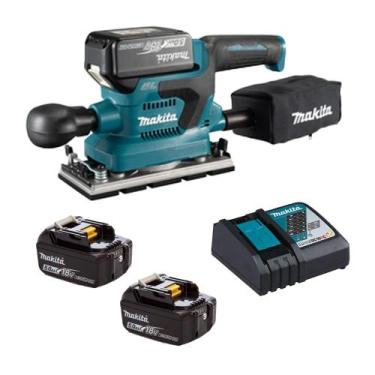 Imagem de Lixadeira Orbital Makita 7" 18V AWS DBO381RTJ Com 2 Baterias e Carrega