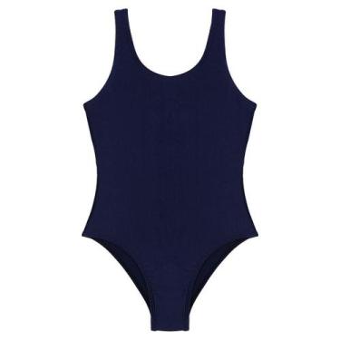 Imagem de Maiô de Natação Feminino Azul Liso - iSport, EG1