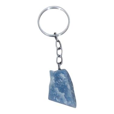 Imagem de Chaveiro de Pedra Quartzo Azul Bruto promover a cura - ASA