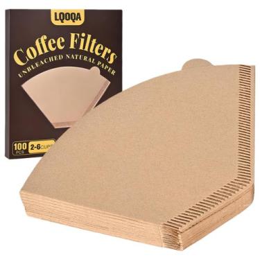 Imagem de Filtros de Café LQOQA 2 Cone Não Branqueados 100 Unidades