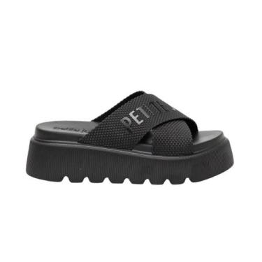 Imagem de Tamanco flatform petite jolie smash up feminino pj7588, Preto, 37