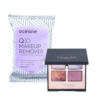 Imagem de Kit Océane Q10 Makeup Lenço Demaquilantee e Cosmic 4 Eyeshadow Paleta 