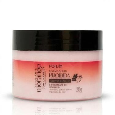 Imagem de Esfoliante Corporal e Facial Morango com Chantilly Poran 240g Renovaçã