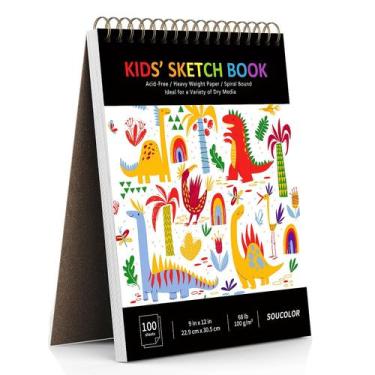 Imagem de Caderno de Desenho Soucolor 23x31cm 100 Folhas Espiralado