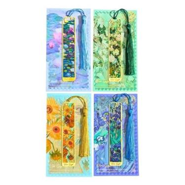 Imagem de Marcador De Páginas Metal Luxo Van Gogh E Monet Kit Com 4 - grupo mixx