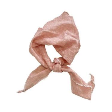 Imagem de Lenço De Pescoço Floral De Verão Para Mulheres, Xale Triangular, Banda