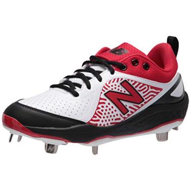 Imagem de New Balance Tênis feminino Fresh Foam Velo V2 Metal Softball, Preto/vermelho/branco., 5.5