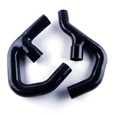 Imagem de LUXERAD Mangueira de silicone intercooler de desempenho de 4 camadas para A UDI A3 VW GOLF MK5 MK6 GTI FSI JETTA 2.0T A3 (preto)