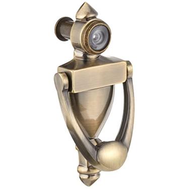 Imagem de Prime-Line S 4235 batedor de porta e visualizador, construção fundida, acabamento em latão antigo (pacote único)