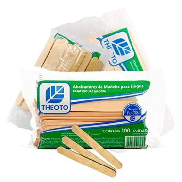 Imagem de Abaixador De Língua Madeira Theoto 100un - 12 Pacotes