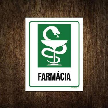 Imagem de Placa Sinalização Hospitalar Farmácia 36X46