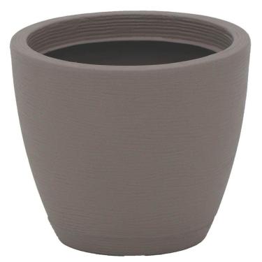 Imagem de Vaso com Prato Tramontina Asteca 24 cm em Polietileno Concreto Tramontina