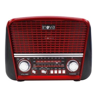 Imagem de Rádio Retro Portátil Inova Rad-8391 Vermelho