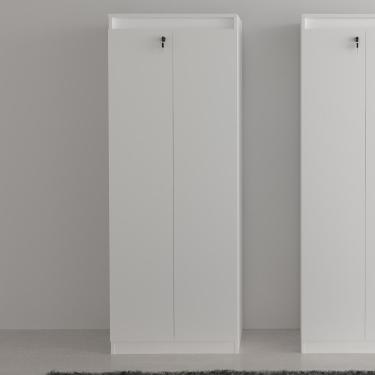 Imagem de Armário Para Escritório Alto 2 Portas Com Chave Me4151 Branco - Tecno Mobili