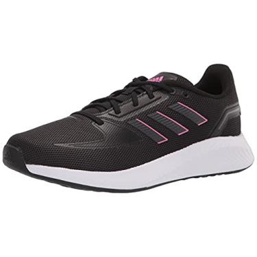 Imagem de adidas Tênis de corrida feminino Runfalcon 2.0, Preto/cinza/rosa gritante, 9.5