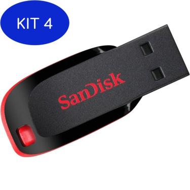 Imagem de Kit 4 Pen Drive 32Gb Sandisk Cruzer Blade