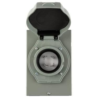 Imagem de Halotronics interior/exterior 4-Prong Gerador de Energia Inlet Box 30-Amp L14-30, 125V / 250V - Iluminado garra design - 2021 Modelo