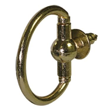 Imagem de The Hillman Group 1222222 Gancho redondo com parafuso, 3,8 cm, banhado a latão