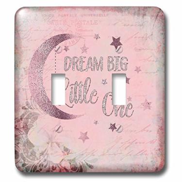 Imagem de 3dRose lsp_276364_2 Dream Big Little One Pink Glamour Baby Girl Tipografia Interruptor de Arte Misto
