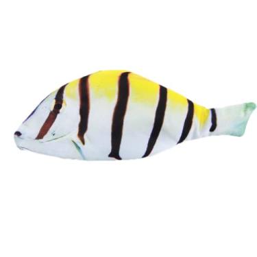 Imagem de Estojo de lápis em forma de peixe bonito estilo coreano pano sacos de material escolar artigos de papelaria caixa de caneta quente presente (Branco)
