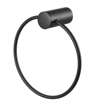 Imagem de Porta Toalha Argola Atria Matte Meber Branco Matte/Preto Matte