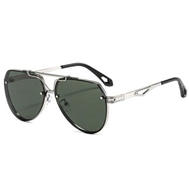 Imagem de Óculos de Sol Vintage Redondos de Metal Homens Condução Preto Retro Espelho Óculos de Sol Lady Shade Óculos de Sol UV400, 2, Tamanho Único