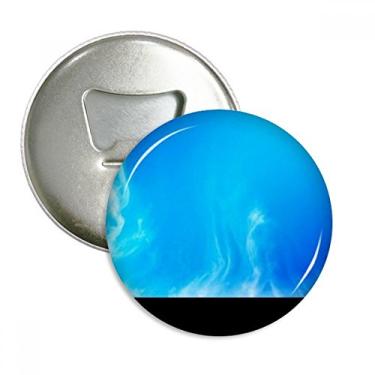 Imagem de Azul amarelo estrelas céu escuro abridor de garrafas ímã de geladeira emblema multifuncional