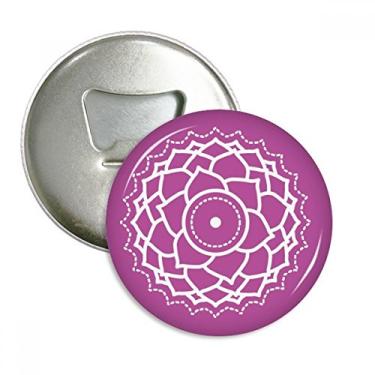 Imagem de Totem Flower Pattern Geometria Abridor de garrafas Ímã de geladeira Emblema multifuncional