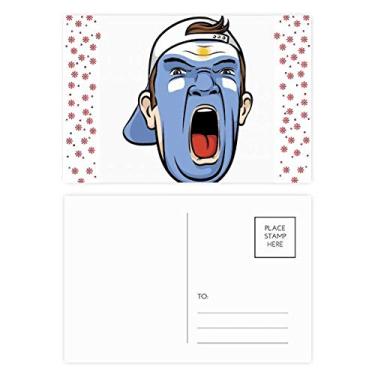 Imagem de Boné Argentina de maquiagem facial gritando Natal flor celebração cartão postal bênção cartão postal