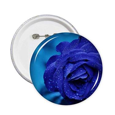 Imagem de Rosas azuis escuras flores art déco presente moda pinos crachá botão emblema decoração acessório 5 peças