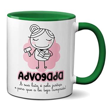 Imagem de Caneca Advogada Lutar Pela Justiça Para A Lei Ser Cumprida (Verde)