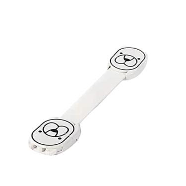 Imagem de Fivelas de Cinto para Crianças, Trava de bebê Fechamento Autoadesivo Teste de ABS e PVC Capacidade de Coordenação das Mãos Fácil de Remover para Geladeira (Branco)