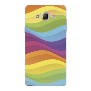 Imagem de Capa Case Capinha Samsung Galaxy  On7 Arco Iris Ondas - Showcase