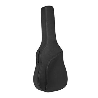 Imagem de Vaveren Saco Portátil para Violão Acústico Guitar Gig Alça de Ombro Ajustável Dupla Protetora Estojo de Transporte Resistente à água Estojo para Violão para I, Preto 40in a 41in