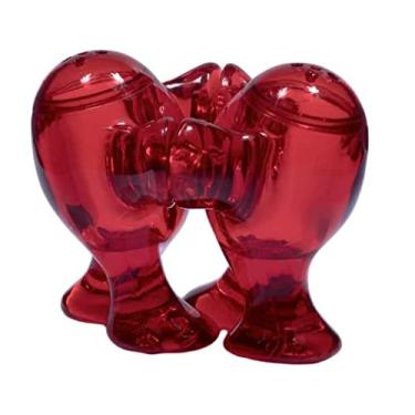 Imagem de Saleiro e Pimenteiro C/Imã VERMELHO