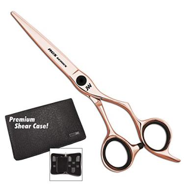 Imagem de Tesoura de cabelo com acabamento de titânio em ouro rosa JW RGS (16,25 cm)