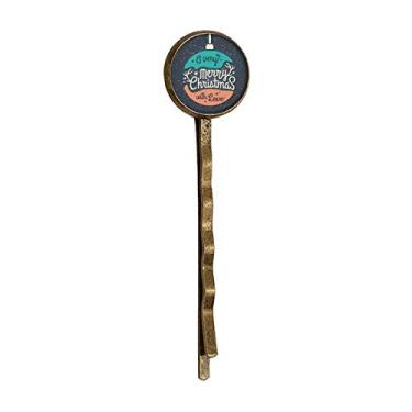 Imagem de Guirlanda colorida de Natal ilustração abstrata retrô cabelo de metal Bobby Pin Headwear