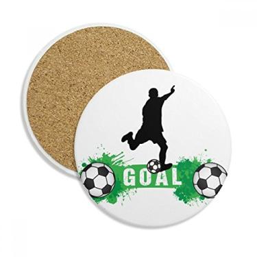 Imagem de Caneca de porta-copos com texto de futebol americano, pingente, proteção de mesa, pedra absorvente