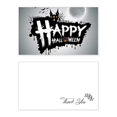 Imagem de Halloween Ghost Fear Happy Thank You Card Birthday Paper Greeting Wedding Repreciation
