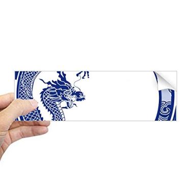 Imagem de DIYthinker Adesivo retangular de dragão azul da cultura chinesa para janela notebook