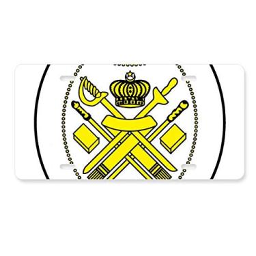 Imagem de DIYthinker Emblema nacional da Malásia da Ásia, placa de licença decoração de aço inoxidável para automóveis