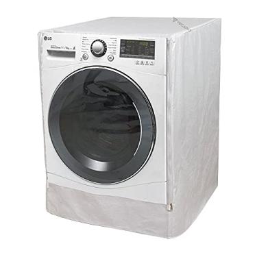 Imagem de Capa Para Lava E Seca LG 11 Kg Impermeável Abertura Frontal Transparente Branca